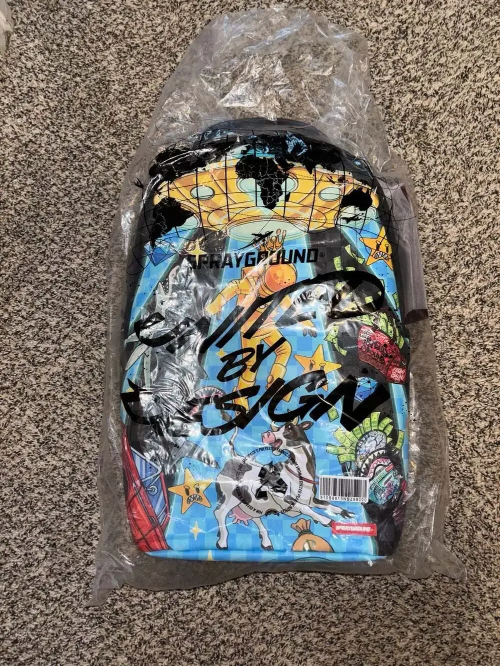Sprayground Space Warped RMX DLXSV Backpack. NWT. Full size